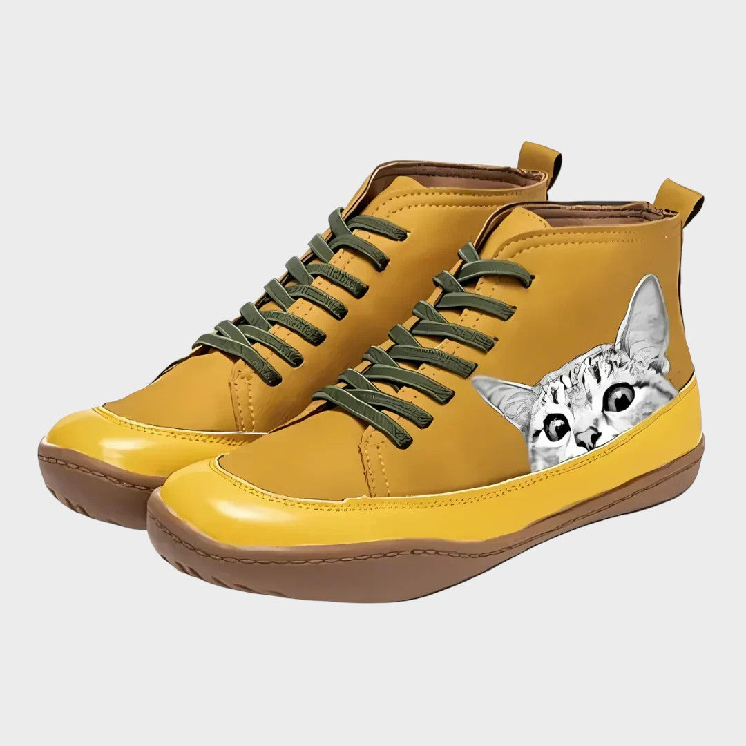 Carmen - Botas de cuero para amantes de gatos