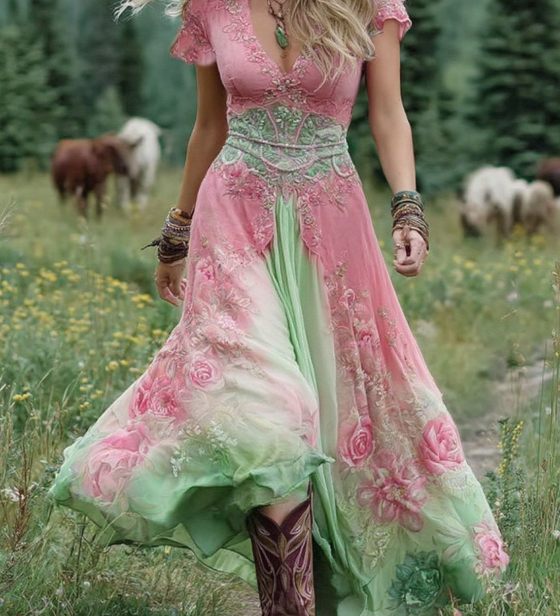 Serena - Vestido Maxi Floral