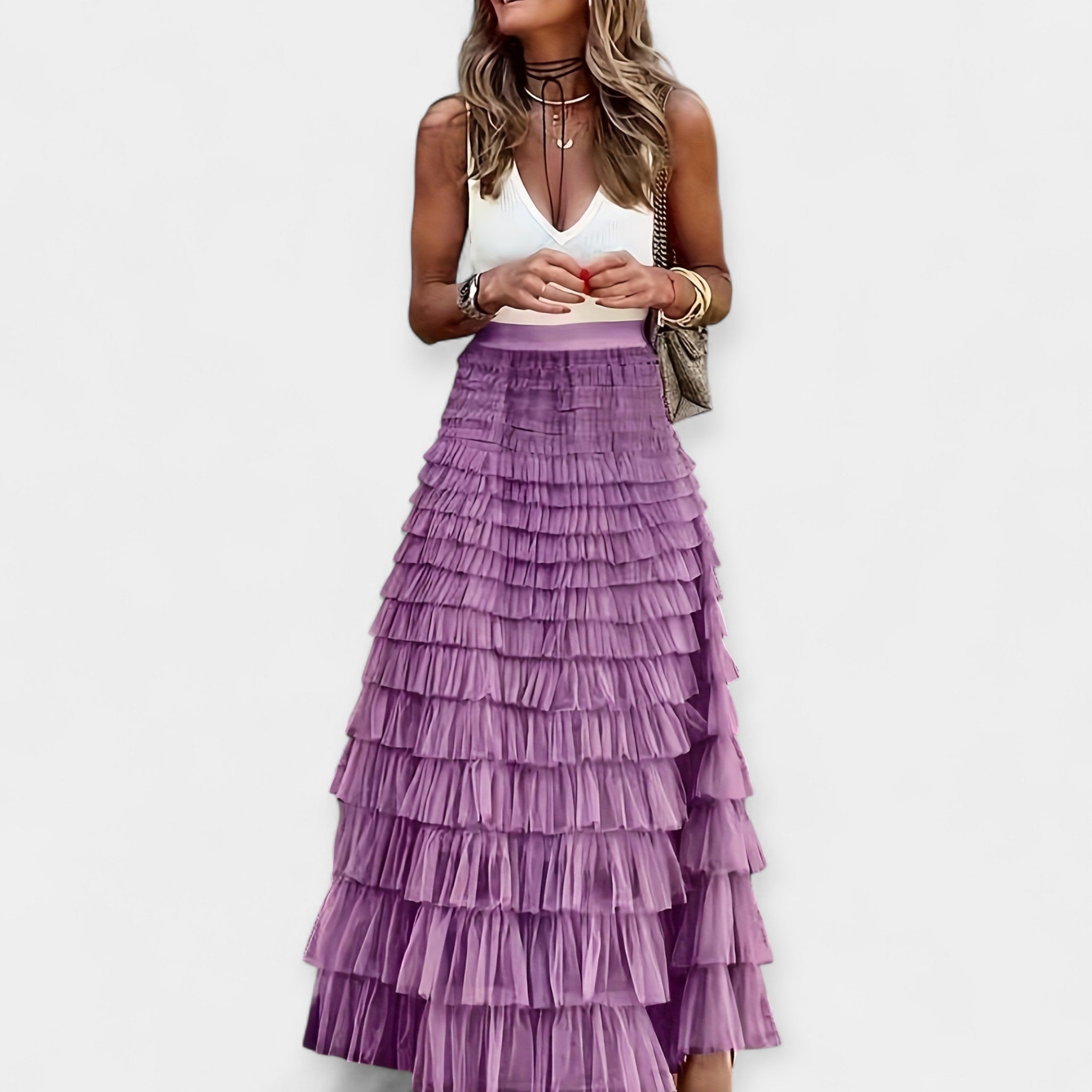 Mariana - Falda Boho Satinada