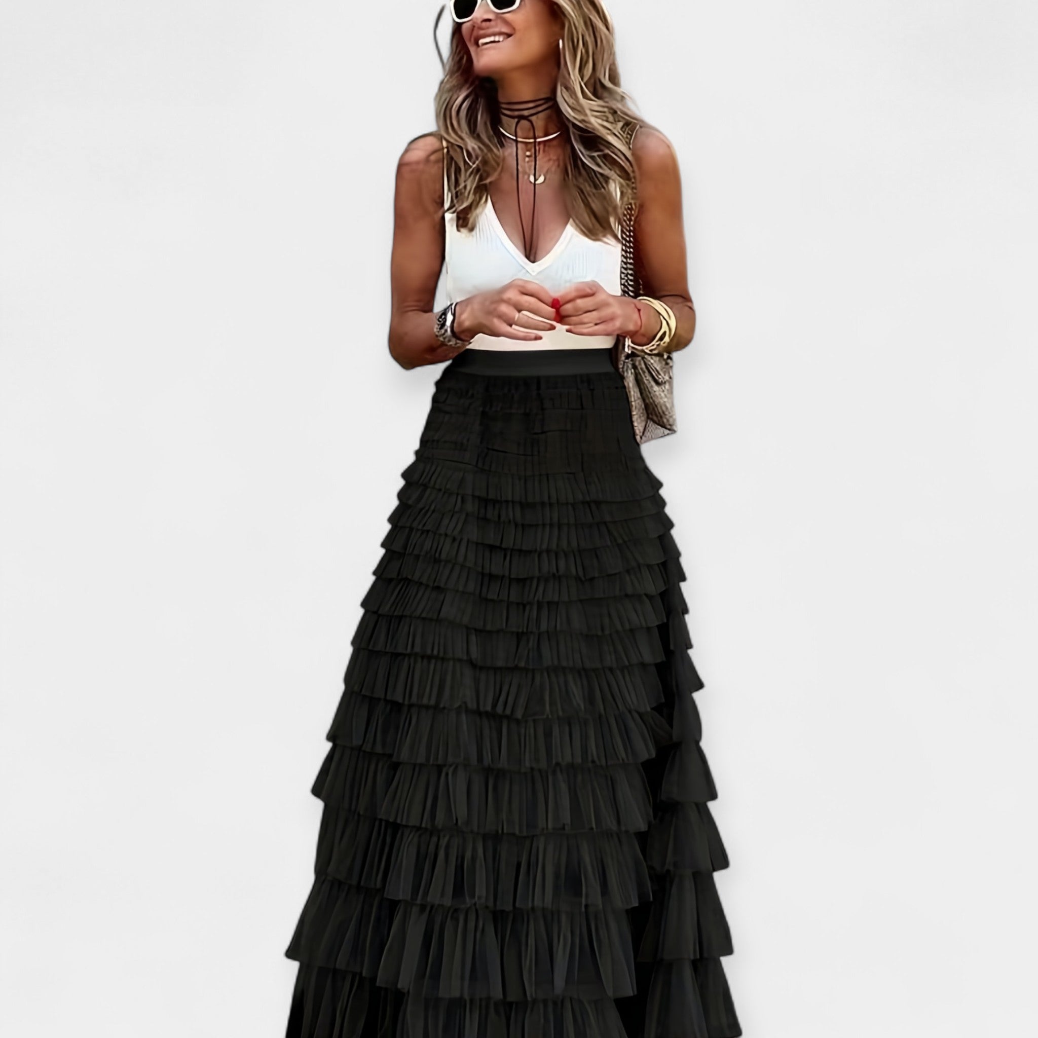 Mariana - Falda Boho Satinada