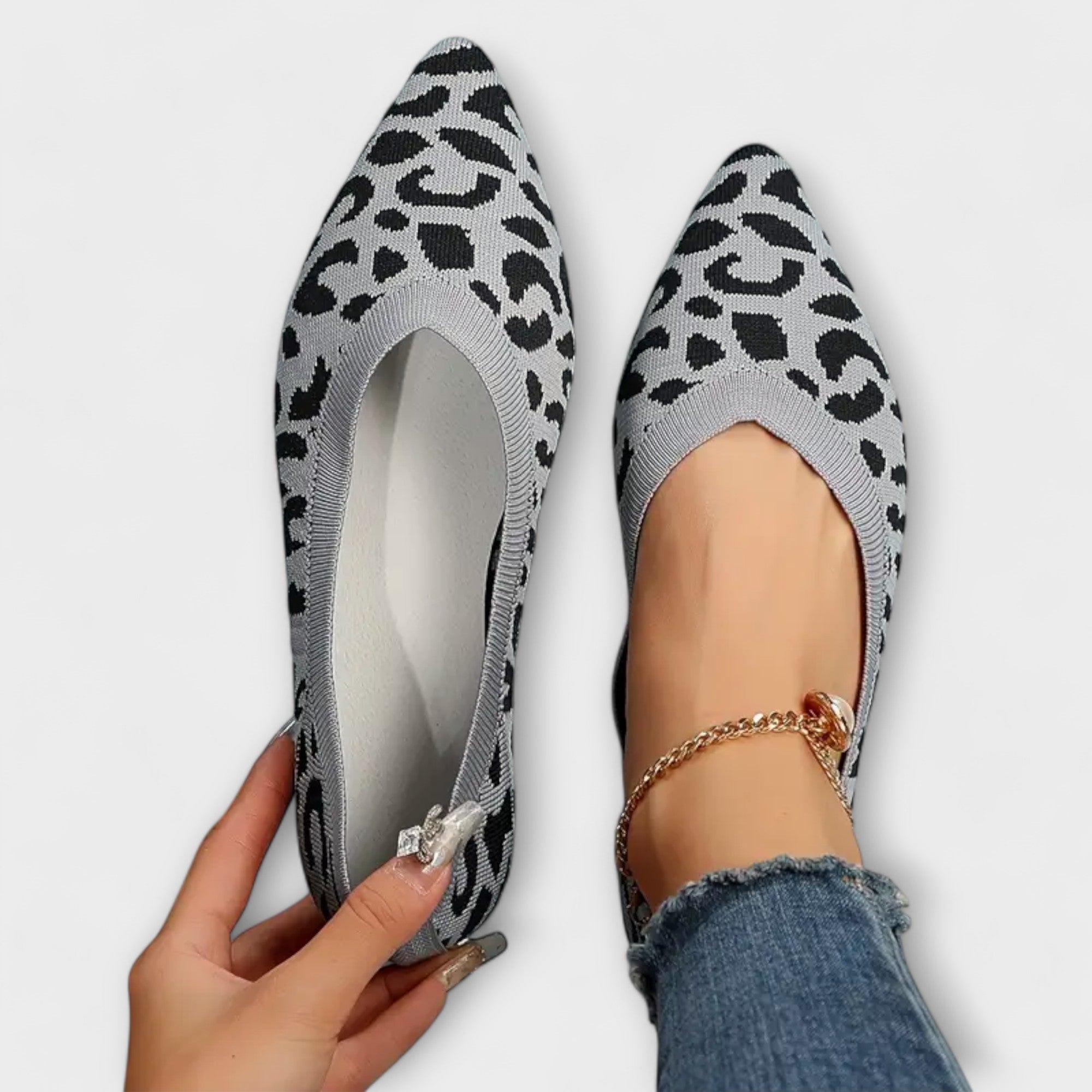 Clara - Bailarinas de encaje con estampado animal