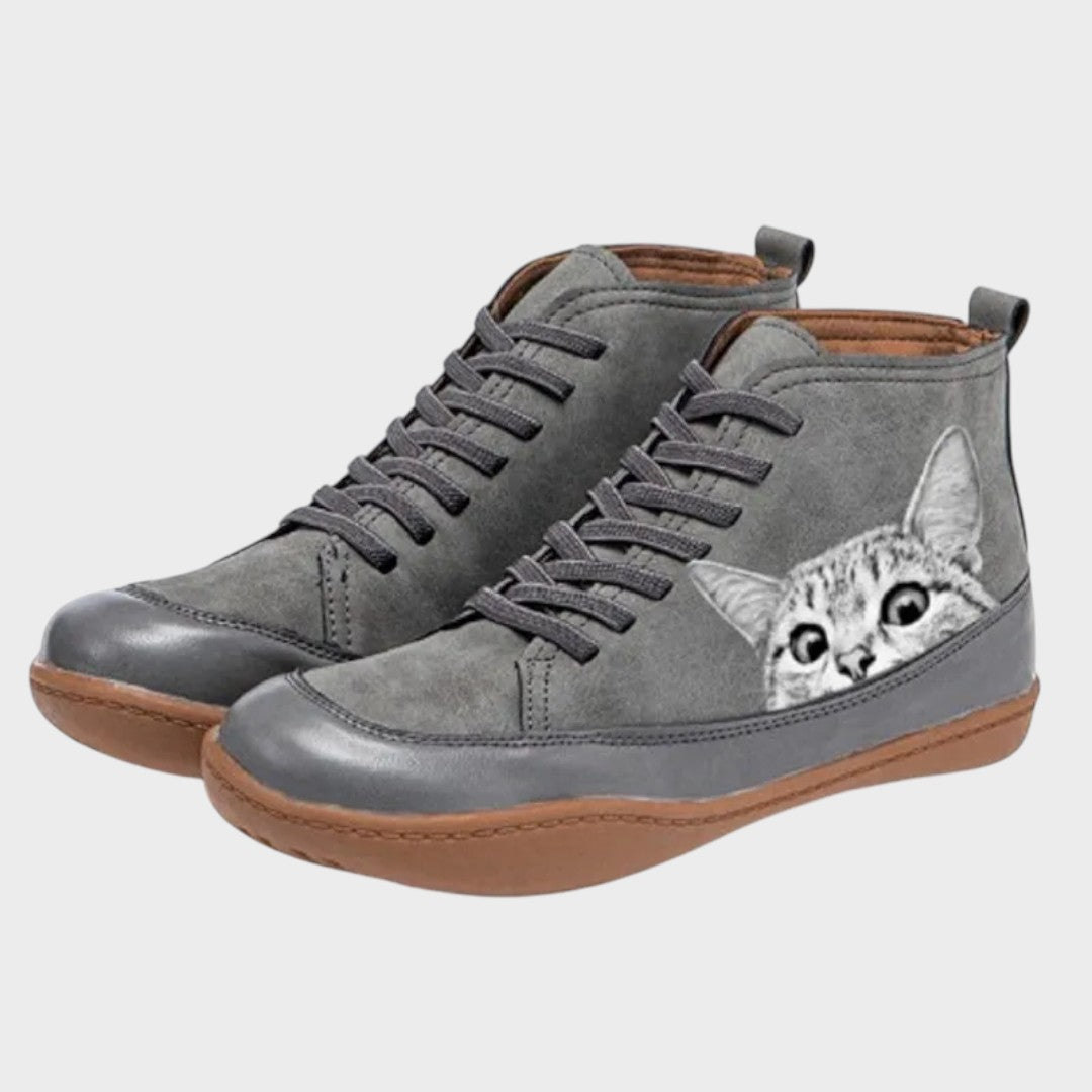 Carmen - Botas de cuero para amantes de gatos