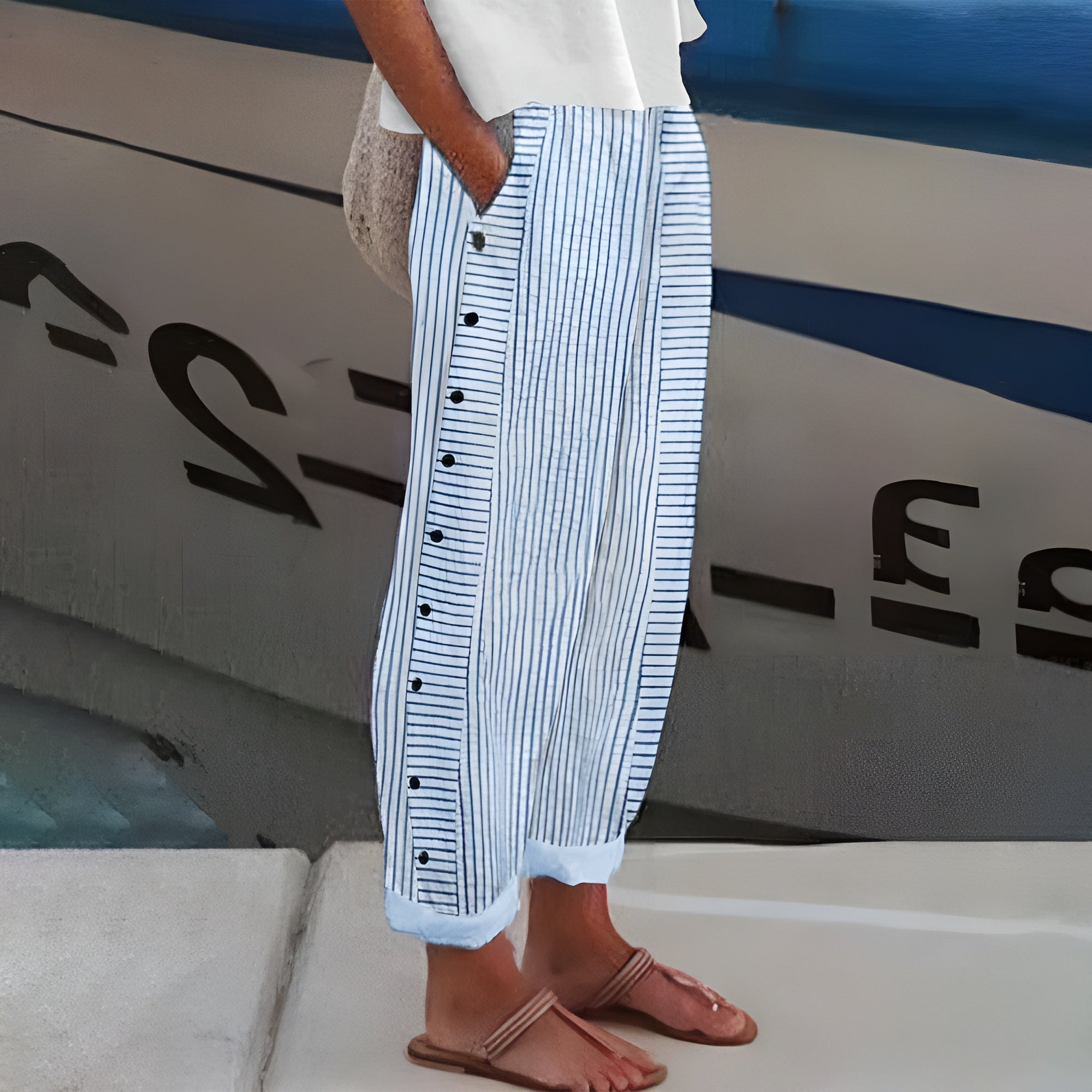 Leonor - Pantalones Lino Elegantes