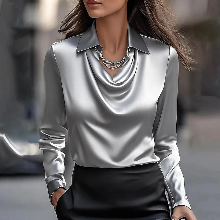 Inés - Blusa Satinada Elegante