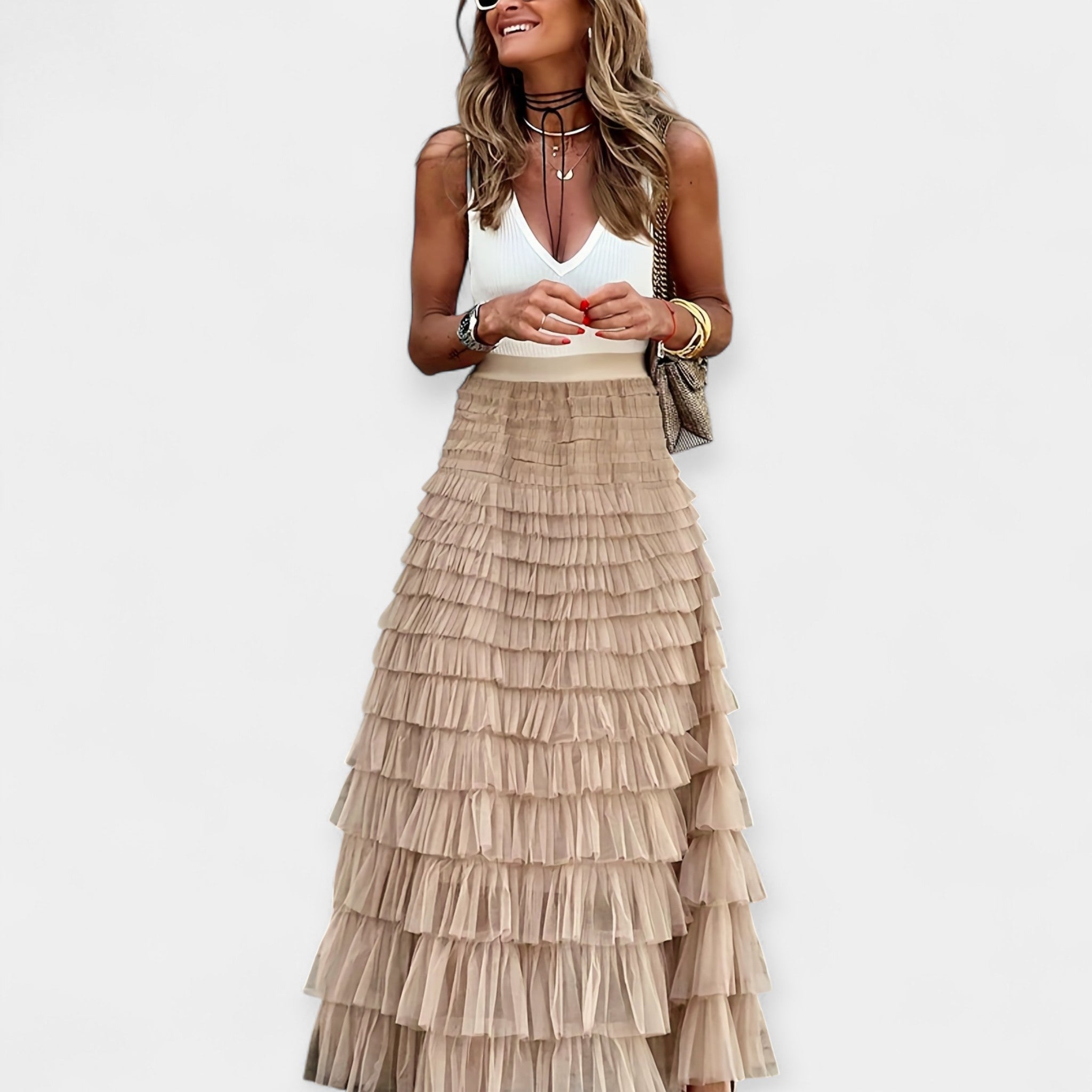 Mariana - Falda Boho Satinada