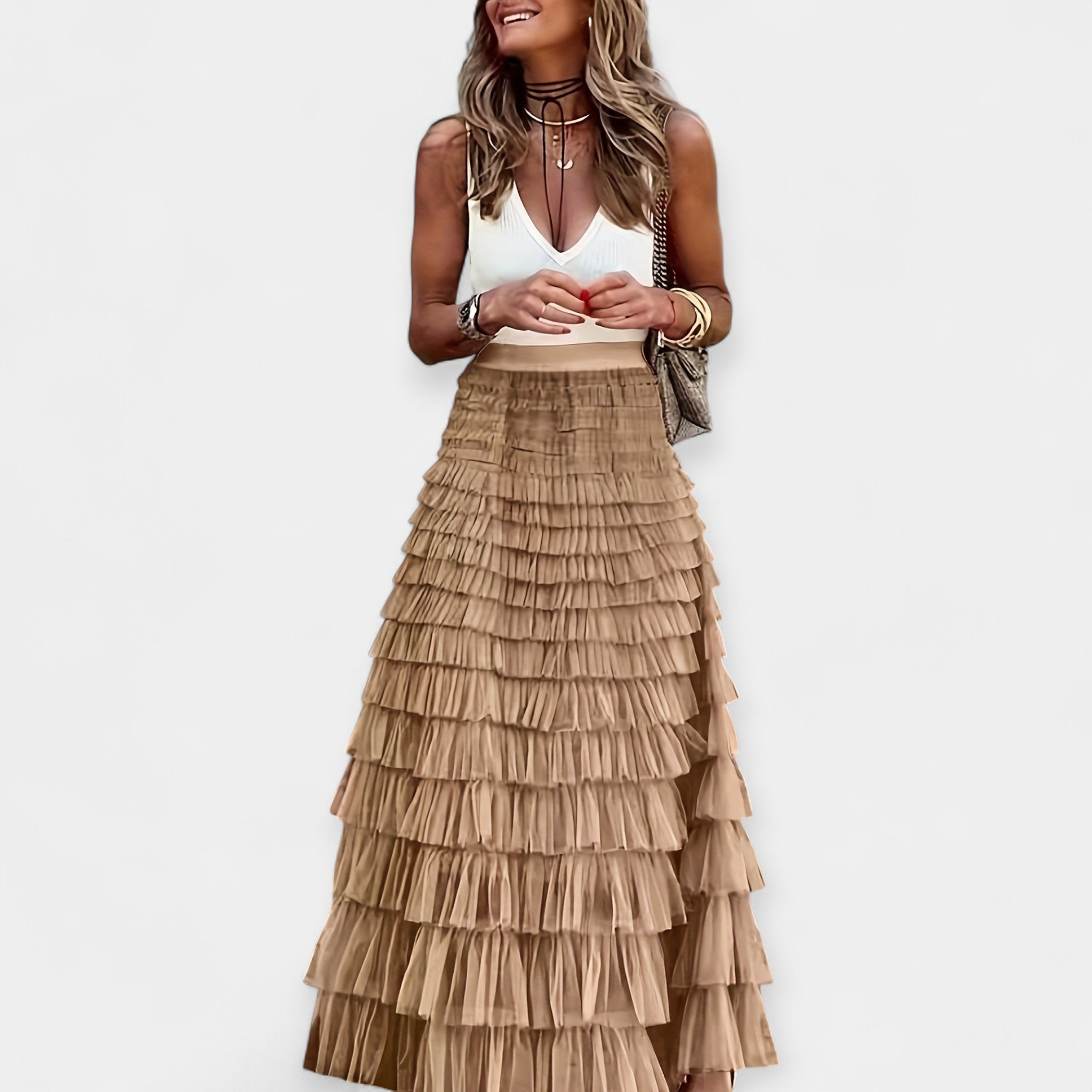 Mariana - Falda Boho Satinada