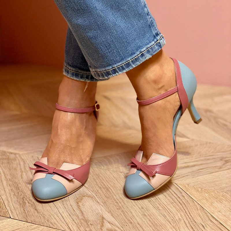 Isabel - Sandalias con nudo y tiras, puntera redonda