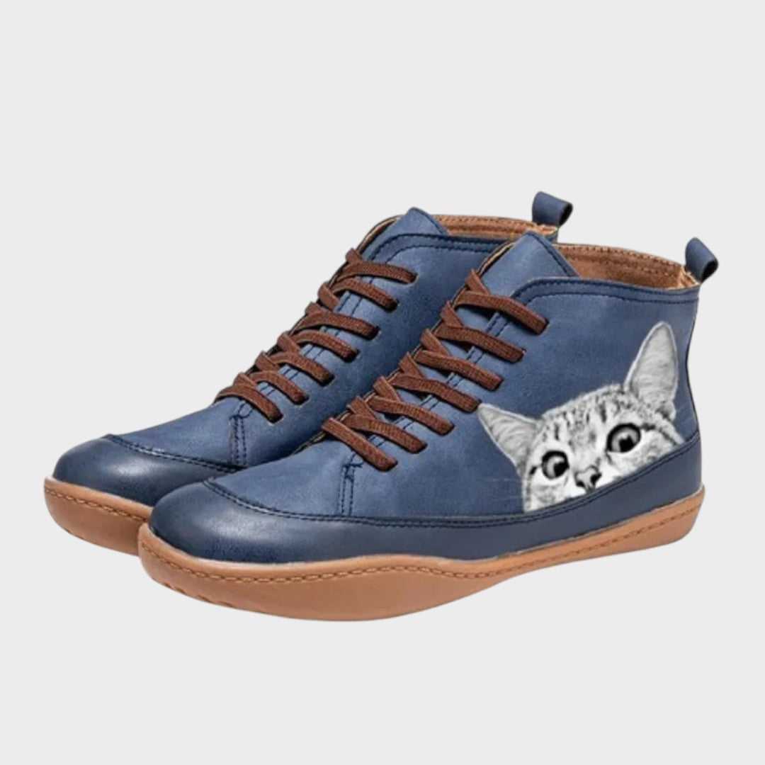 Carmen - Botas de cuero para amantes de gatos