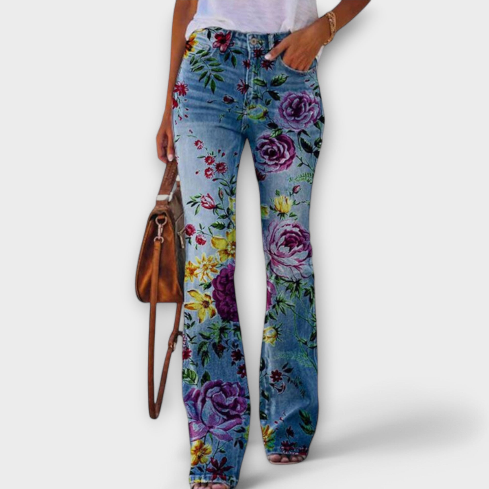 Alejandra - Pantalones Elegantes Florales