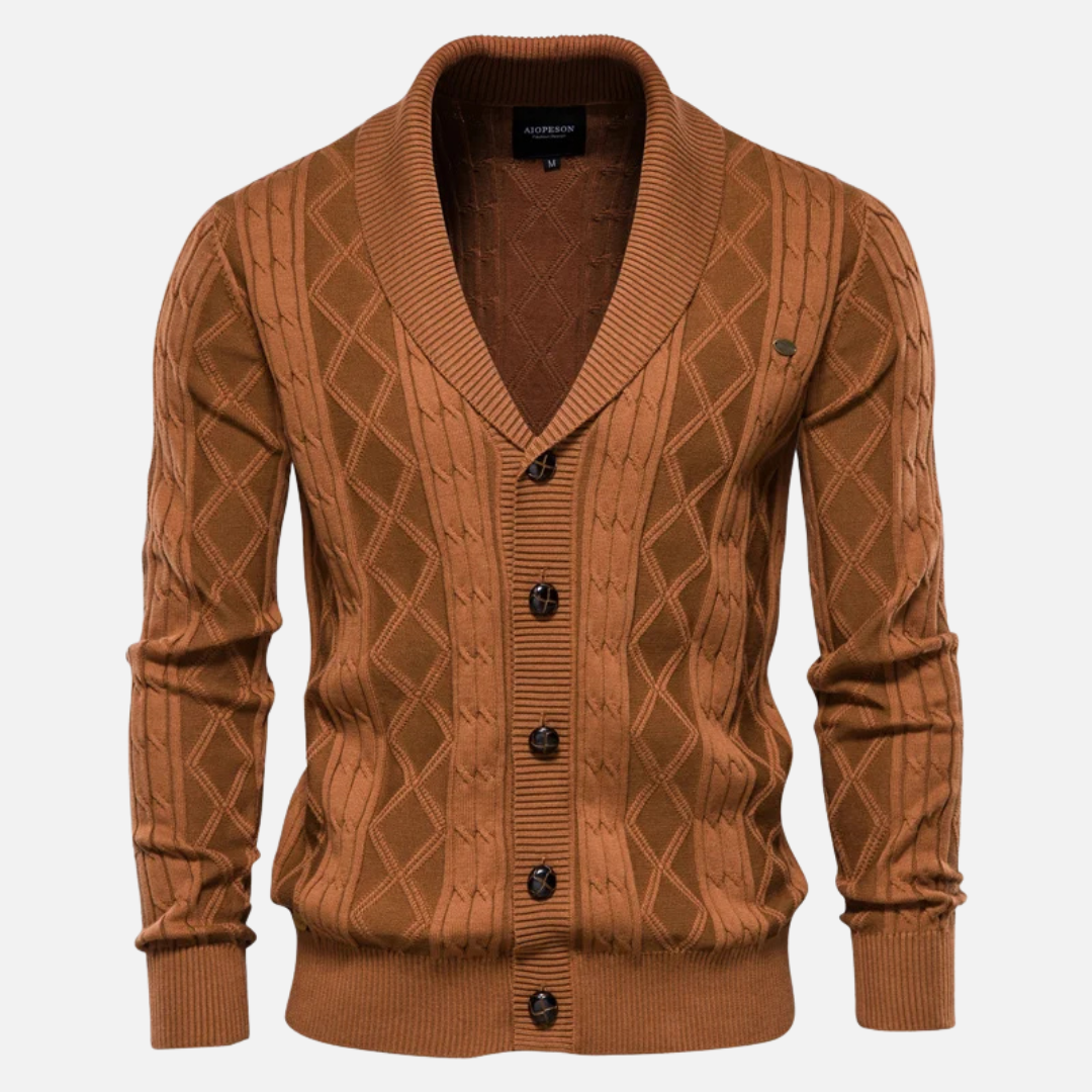 Francisca - Cárdigan Argyle Suave