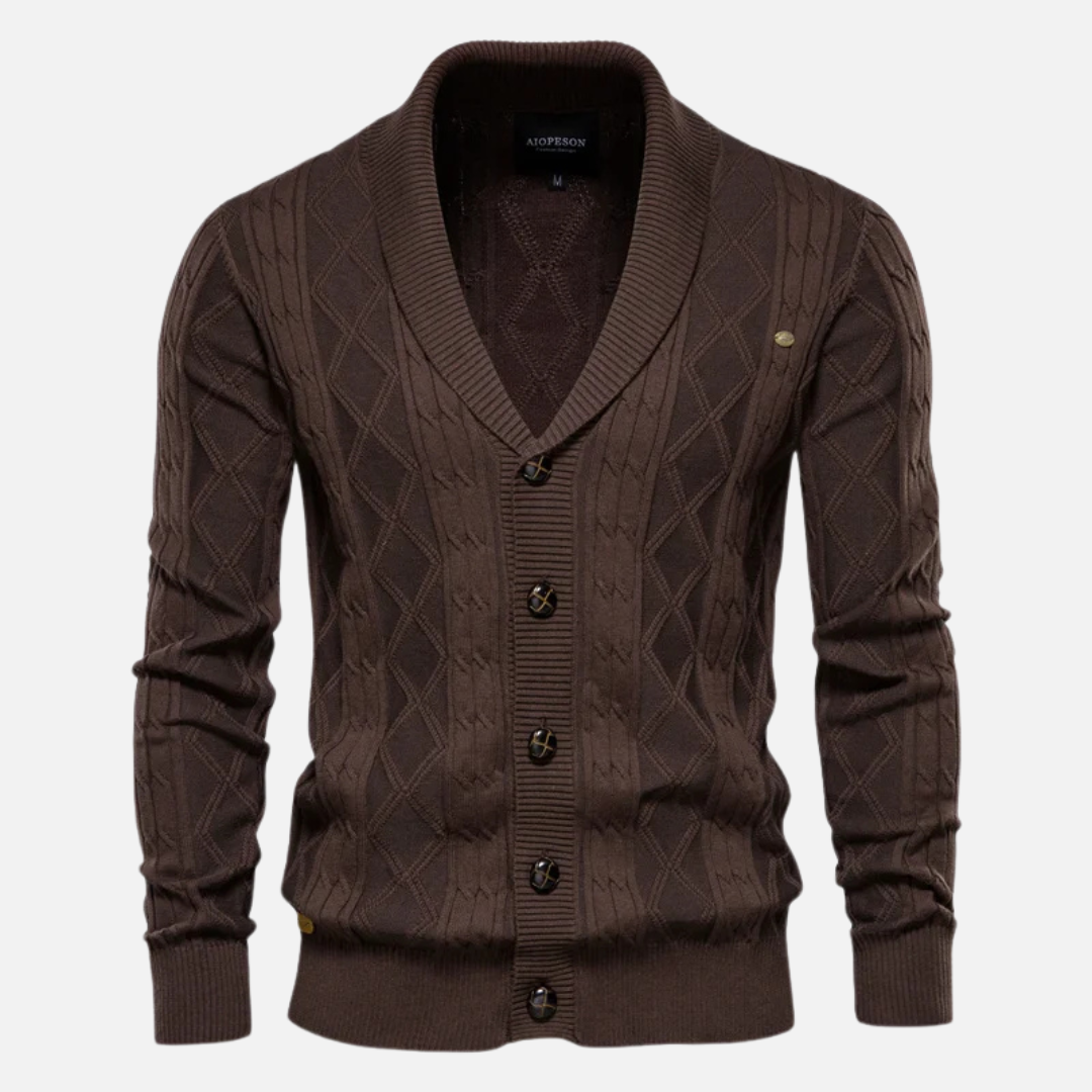 Francisca - Cárdigan Argyle Suave