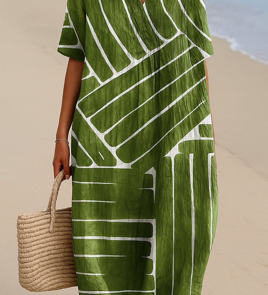 Eira - Vestido Geométrico Elegante