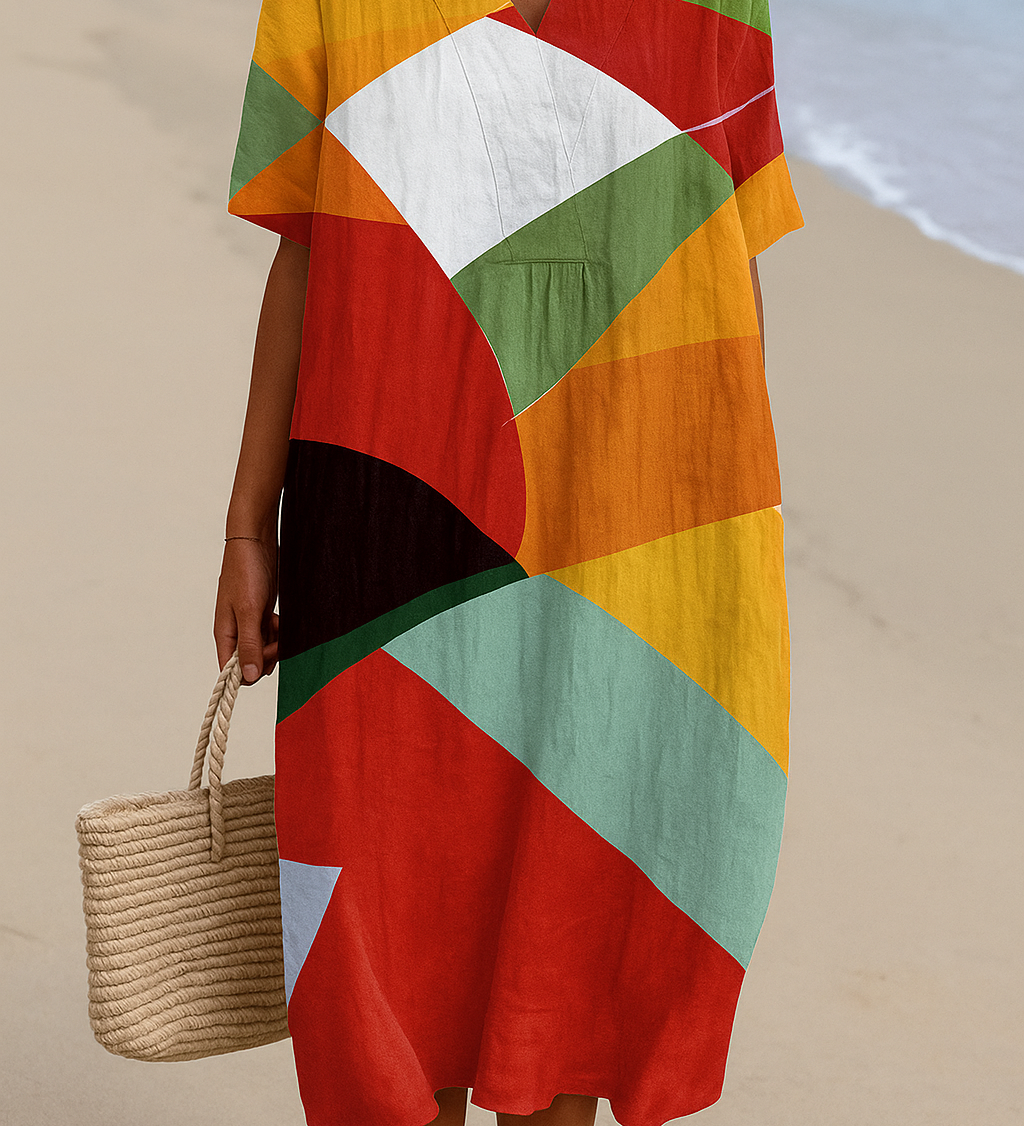 Daniela - Vestido Elegante Patchwork