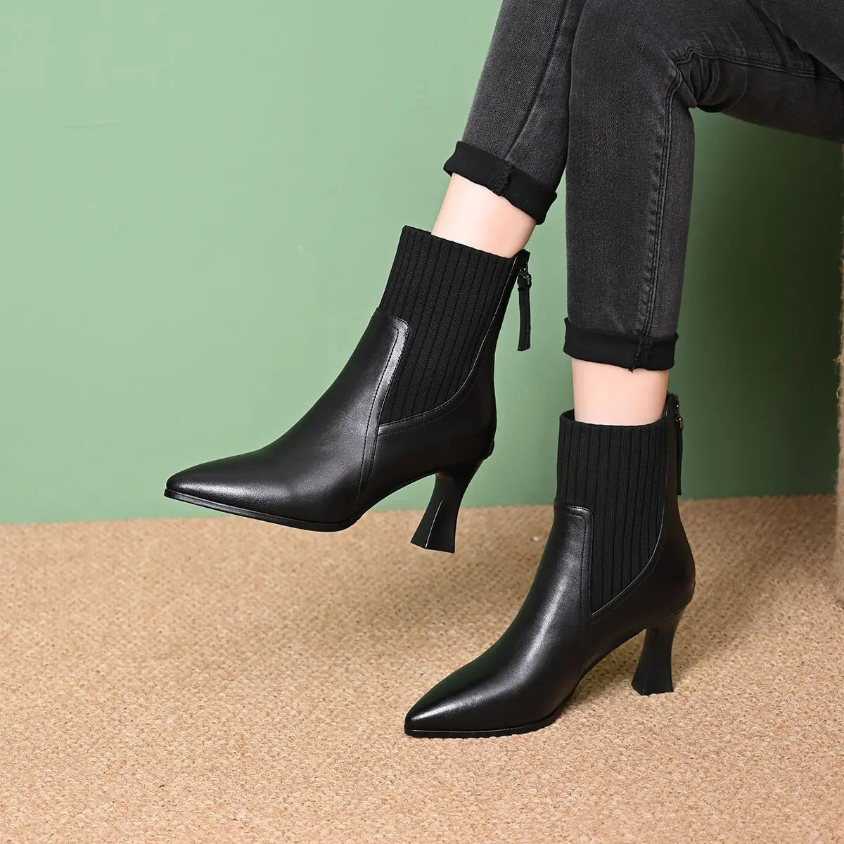 Lola - Botas de cuero con plataforma