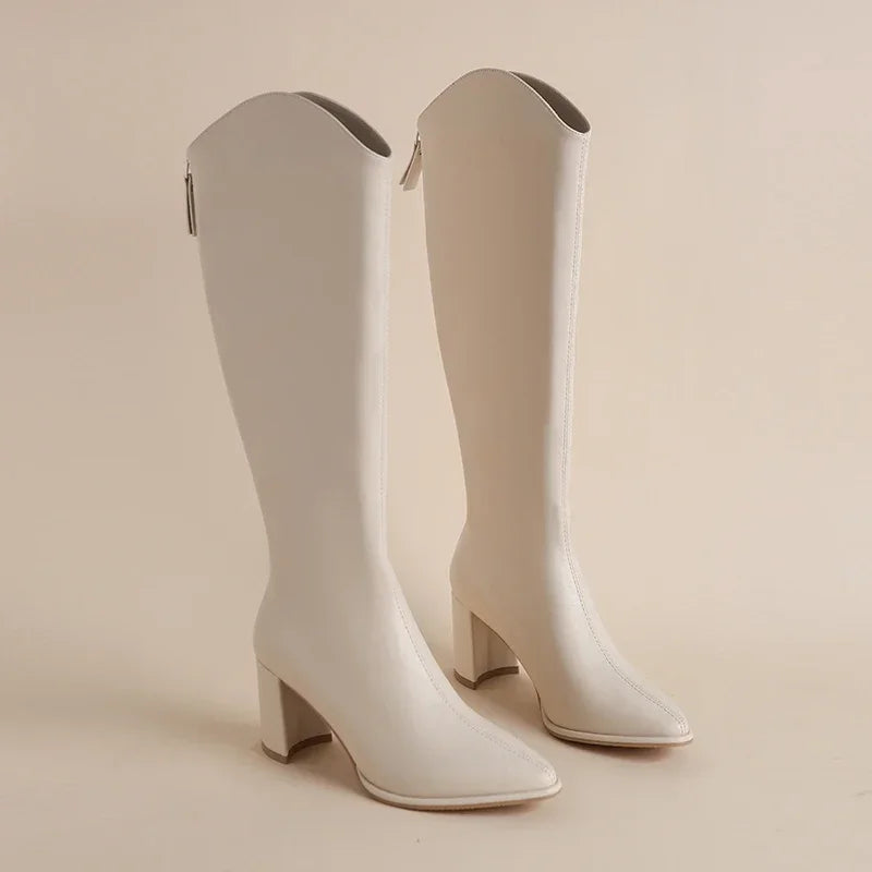 Isabel - Botas de tacón grueso para el invierno