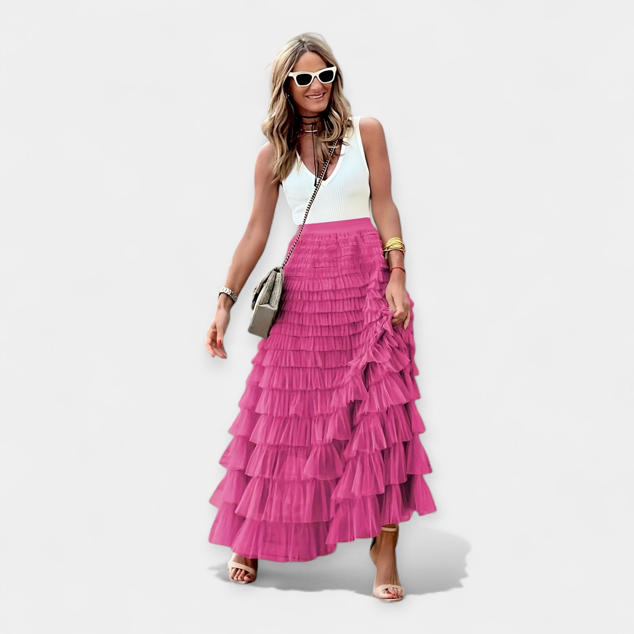 Mariana - Falda Boho Satinada