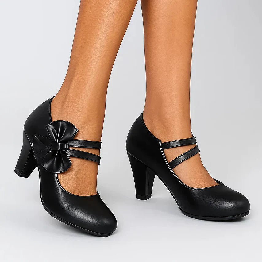 Clara - Tacones Elegantes con Lazo