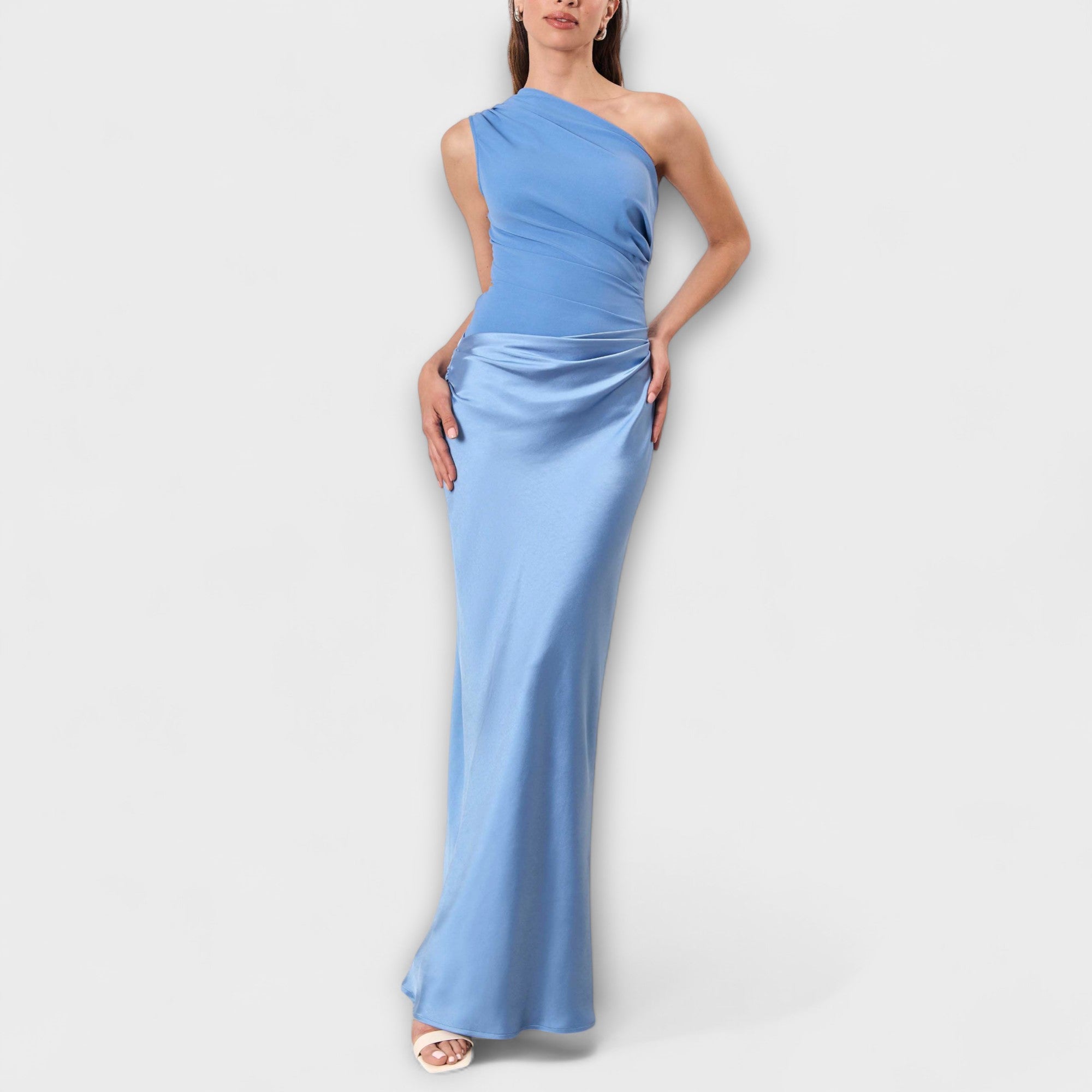 Luna - Vestido Satén Asimétrico