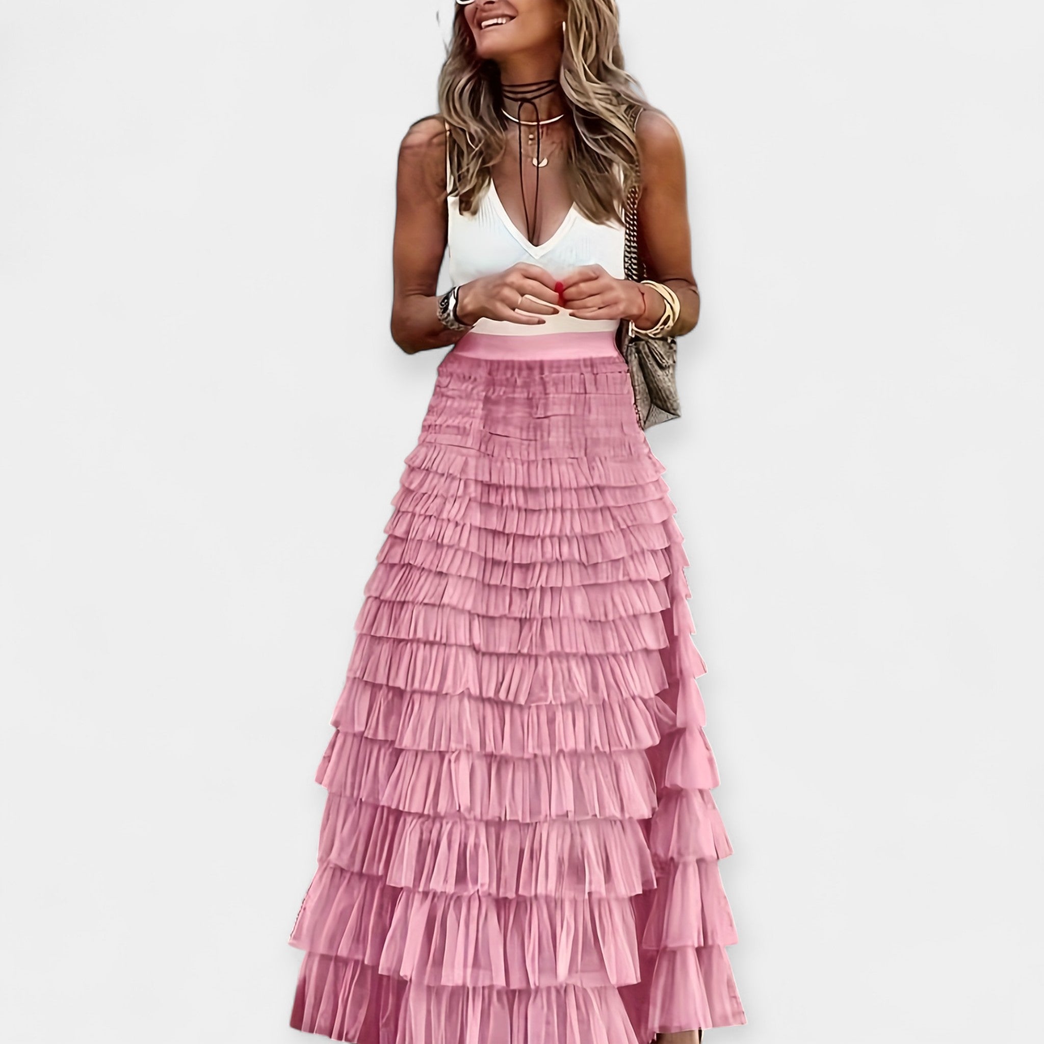 Mariana - Falda Boho Satinada