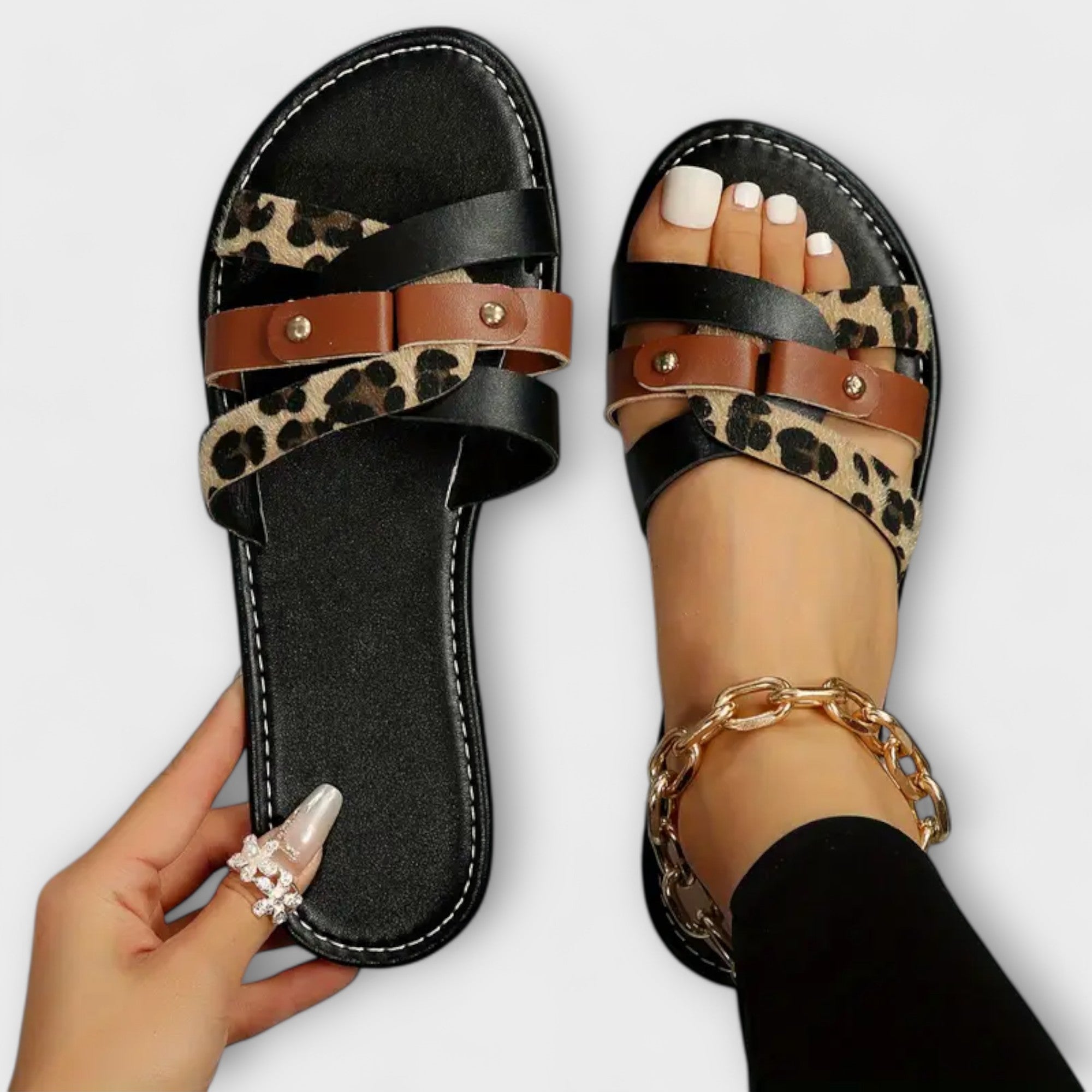 Lucía - Sandalias leopardo