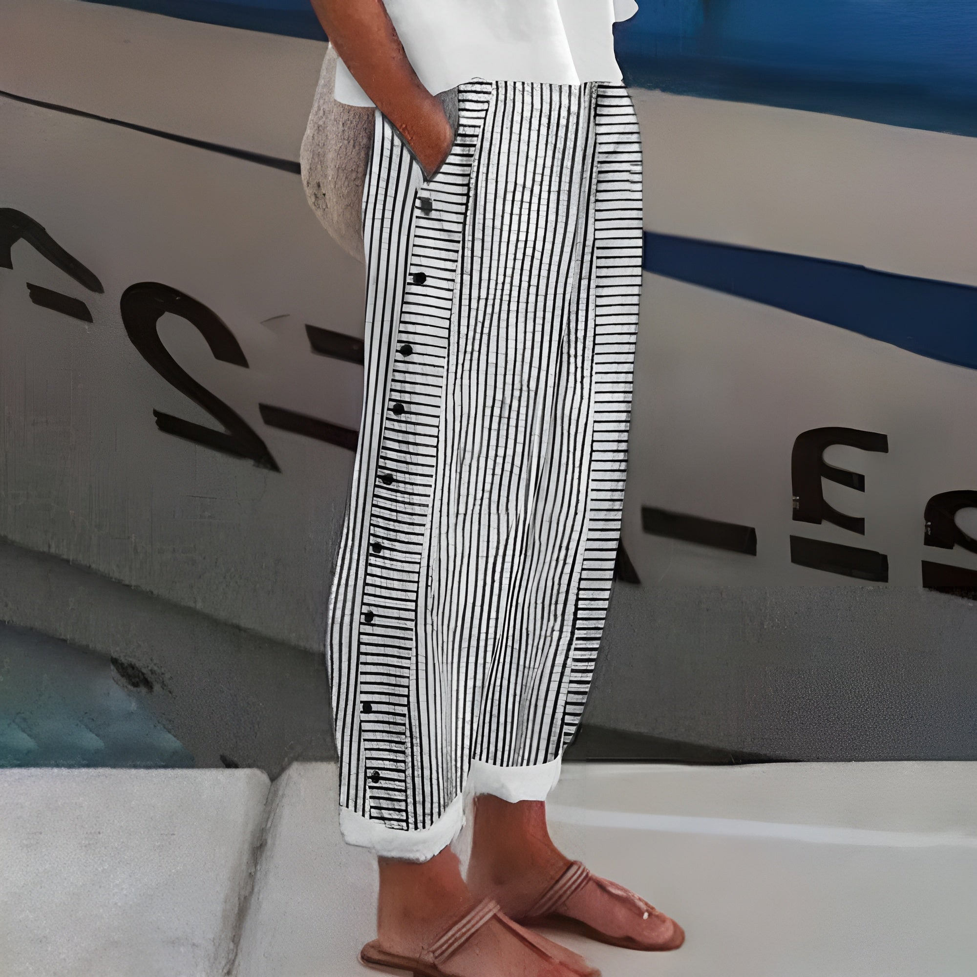 Leonor - Pantalones Lino Elegantes