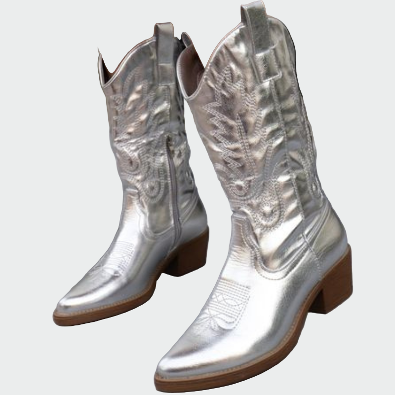 Botines de cowboy de metal
