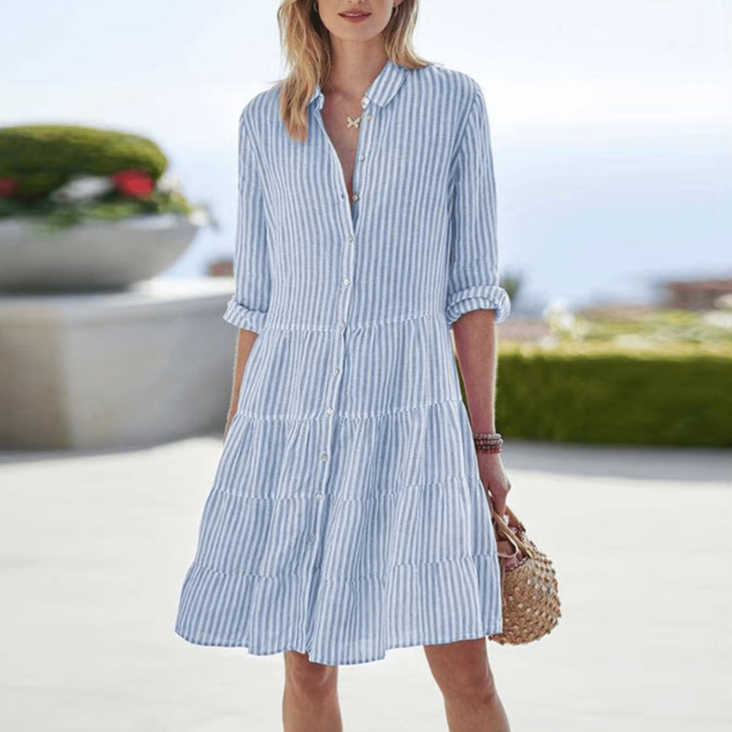 Ana - Vestido Elegante Rayado